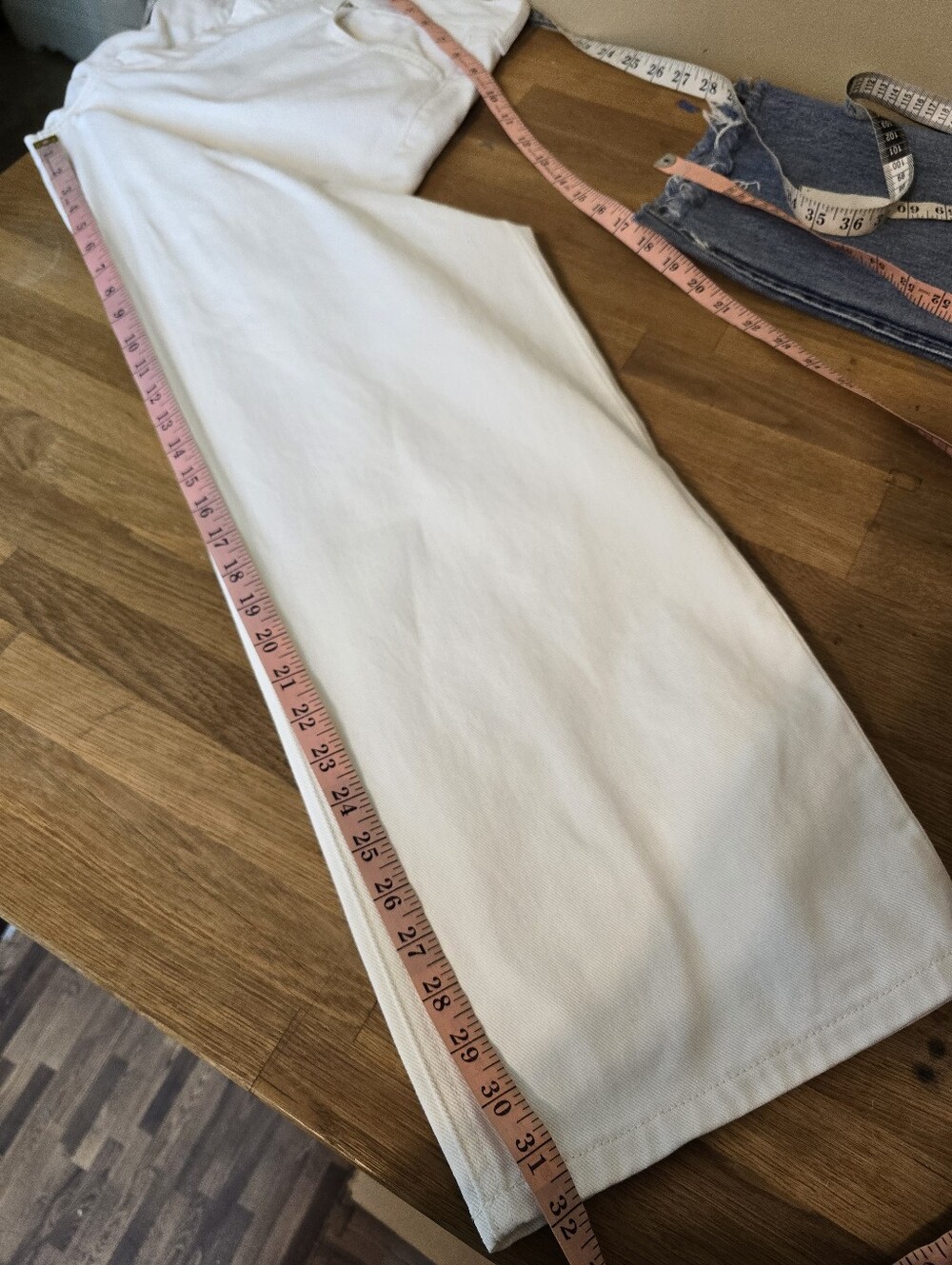 ÉTICA Stanton Relaxed Wide Leg Jeans 31 Natural White Organic Cotton Tall - Picture 12 of 15